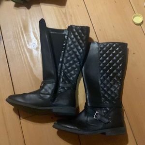 Leather tall boots